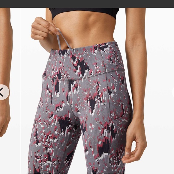 Lululemon fast & free high rise tight leggings 25" floral flux multi size 4 - Picture 1 of 9